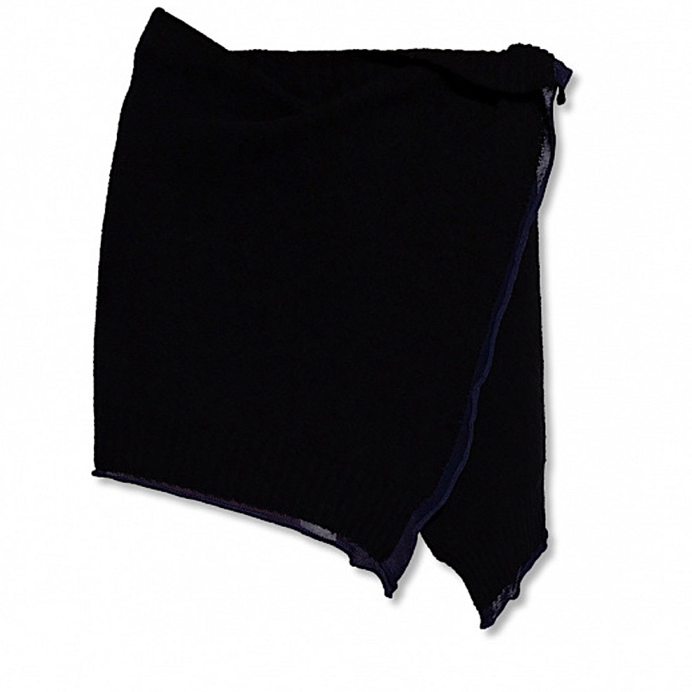 JACQUEMUS BAGNU black and navy piping skirt